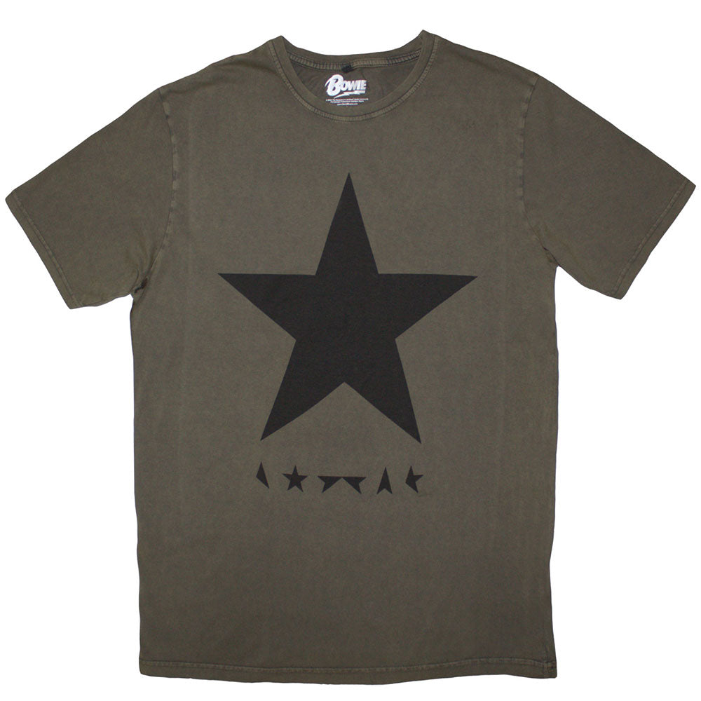 DAVID BOWIE Stone Wash T-Shirt, Blackstar