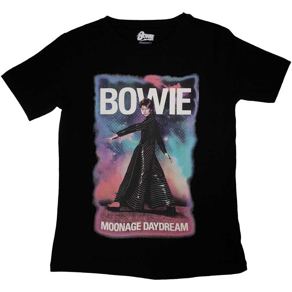 DAVID BOWIE Attractive Ladies T-Shirt, Moonage 11 Fade