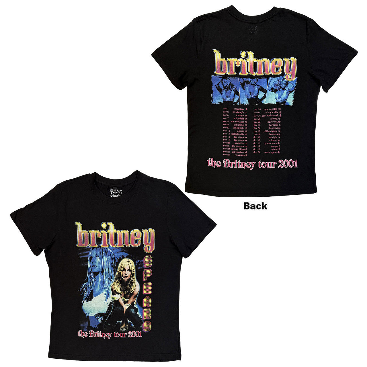 BRITNEY SPEARS Ladies T-Shirt, Tour 2001 – Authentic Band Merch