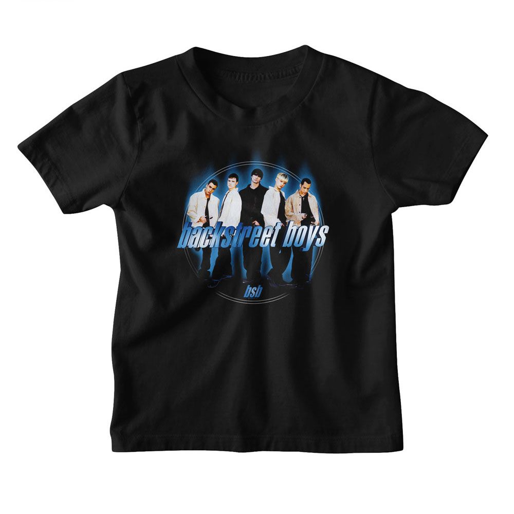 BACKSTREET BOYS Eye-Catching T-Shirt, BLUE CIRCLE