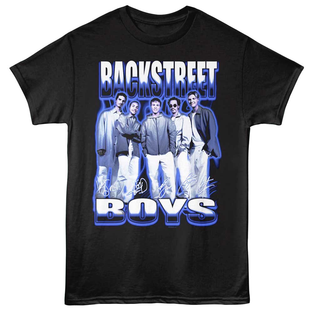 BACKSTREET BOYS Eye-Catching T-Shirt, BLUE GLOW