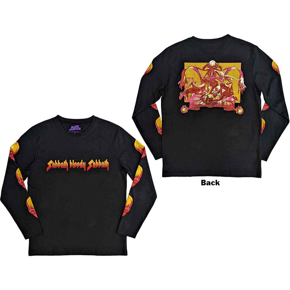 Black long-sleeve shirt with &