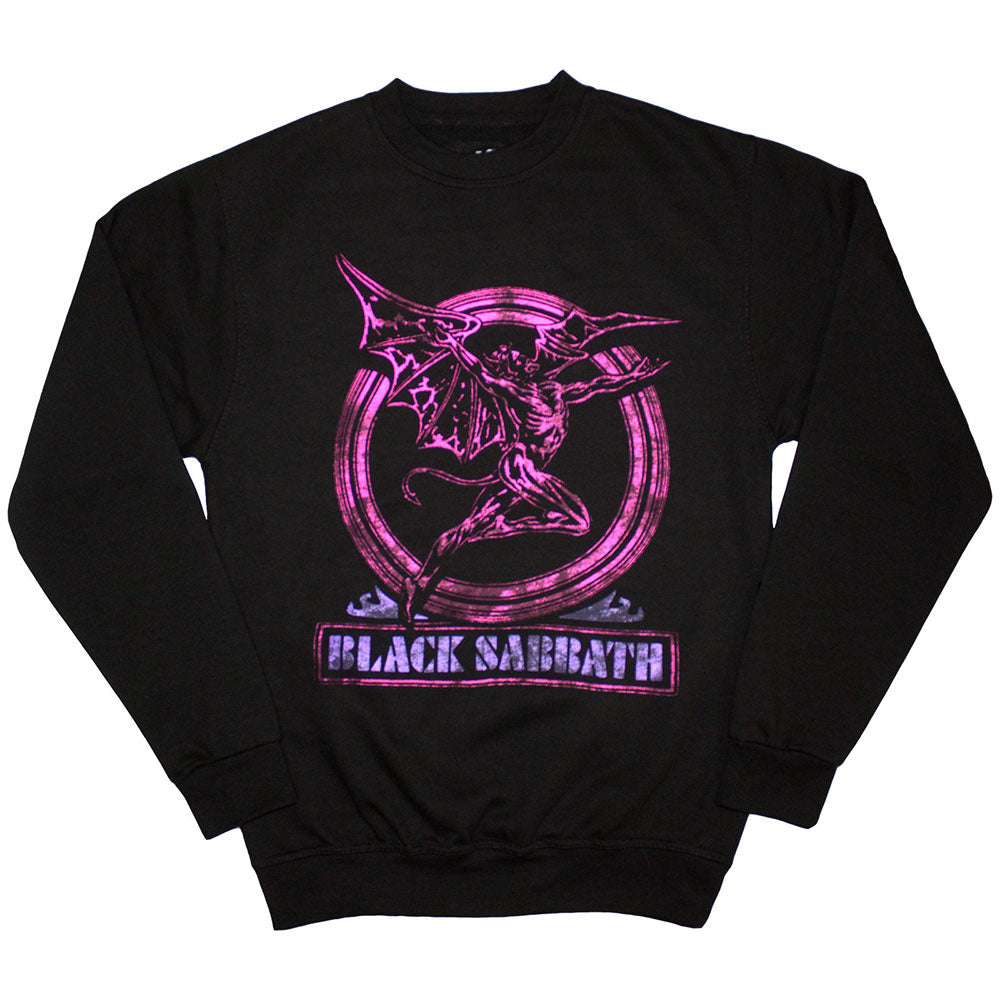 BLACK SABBATH Attractive Sweatshirt, Neon Pink Henry