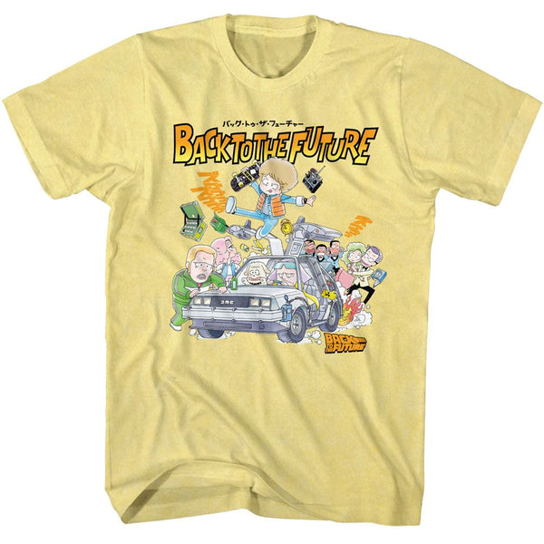 BACK TO THE FUTURE T-Shirt, Cartoon Characters W Car