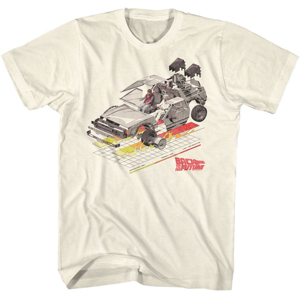 BACK TO THE FUTURE Famous T-Shirt, Car with Grid