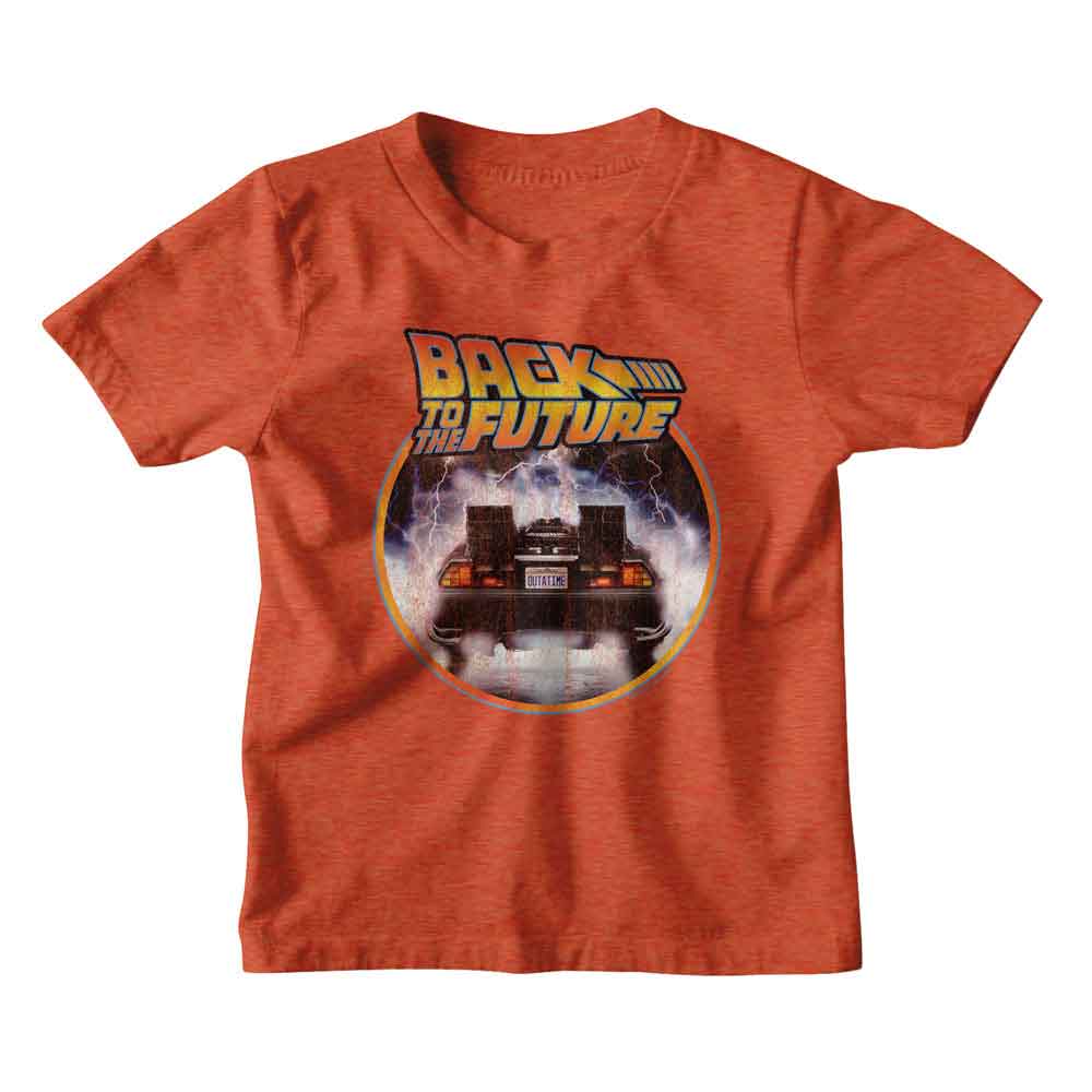 BACK TO THE FUTURE Eye-Catching T-Shirt, LOGO CAR CIRCLE