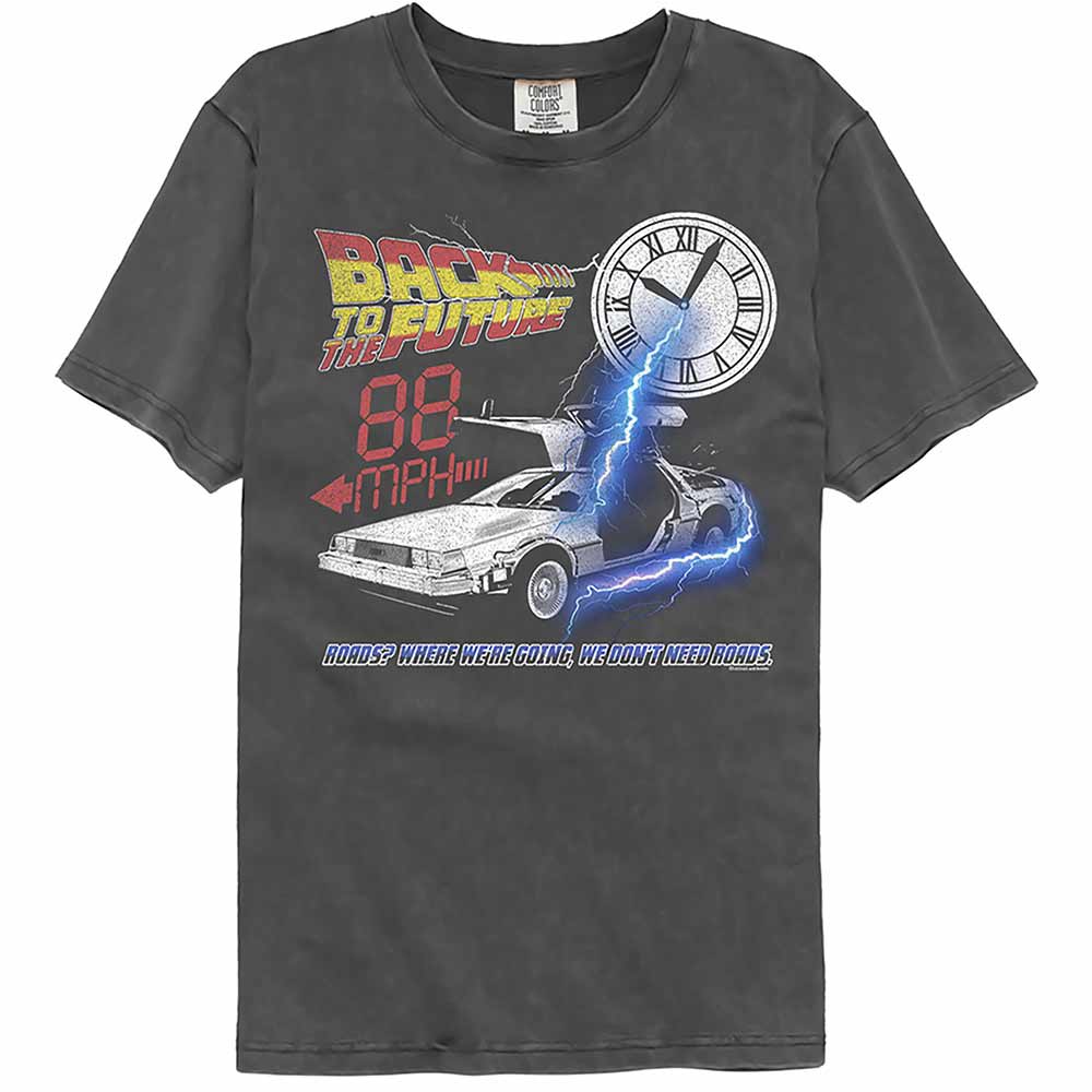 Back To The Future Where Were Going Garment Dye T-Shirt