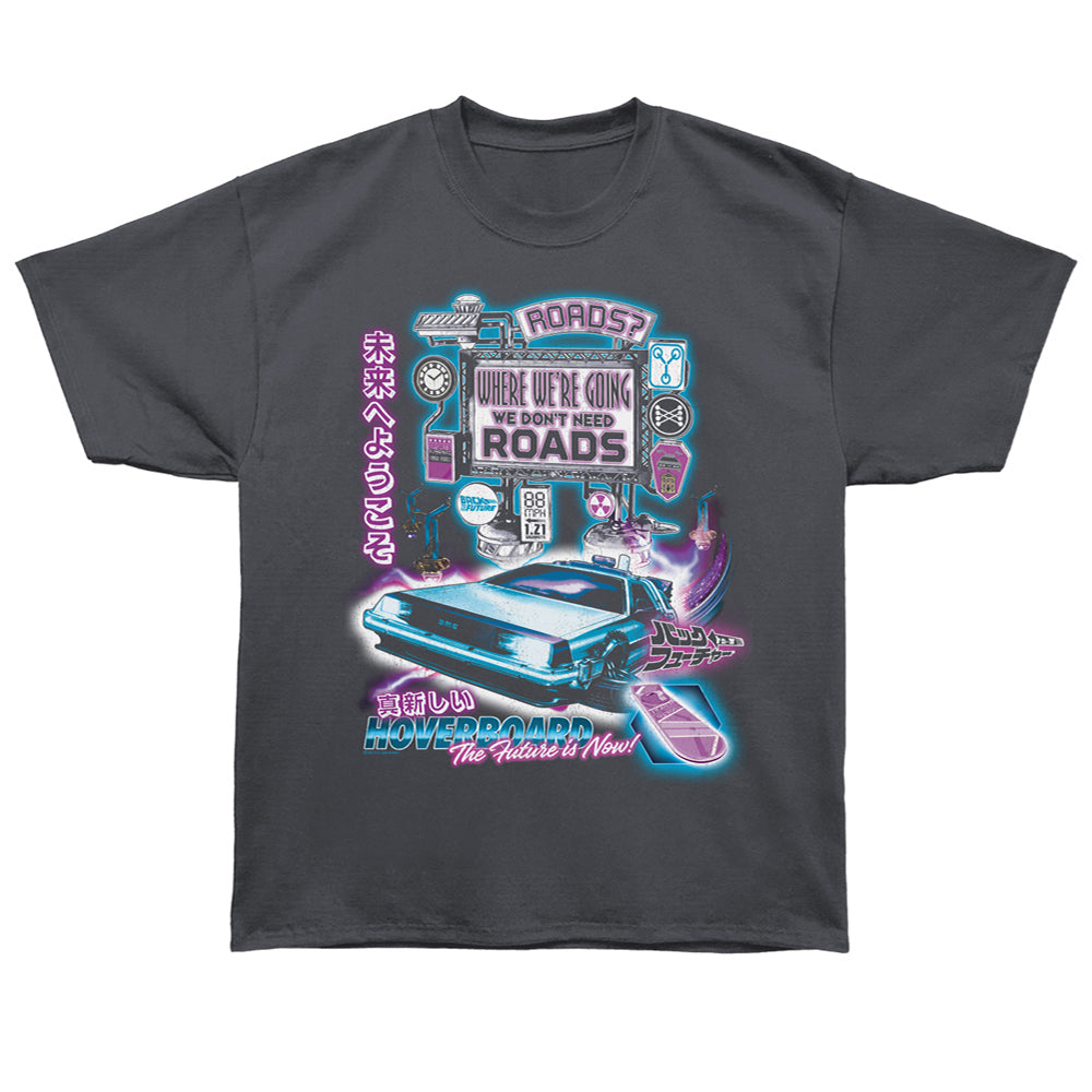 BACK TO THE FUTURE Oversized T-Shirt, FUTURISTIC SIGN