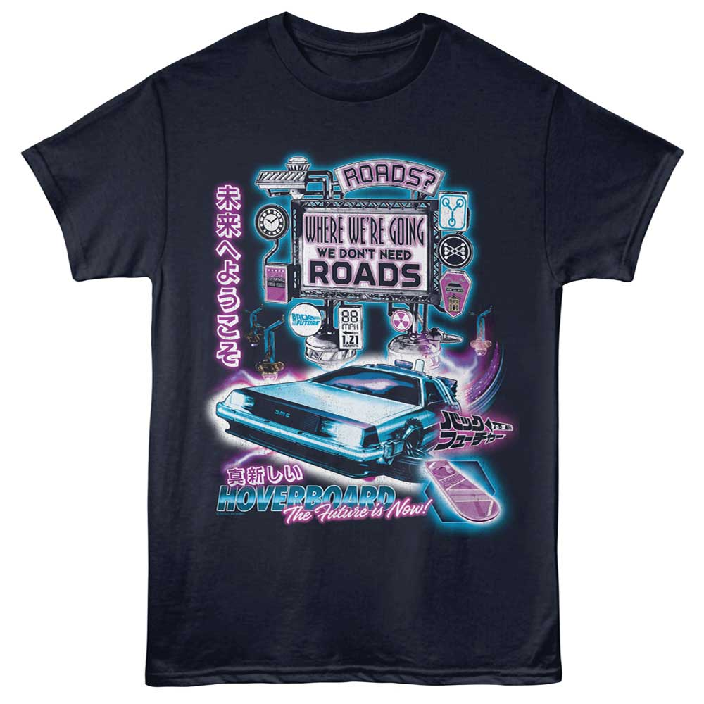 BACK TO THE FUTURE Eye-Catching T-Shirt, FUTURISTIC SIGN