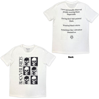 BLACK VEIL BRIDES Attractive T-Shirt, Skulls