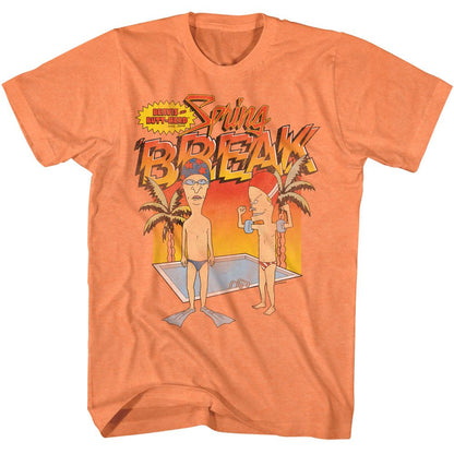 BEAVIS AND BUTT-HEAD Eye-Catching T-Shirt, Spring Break