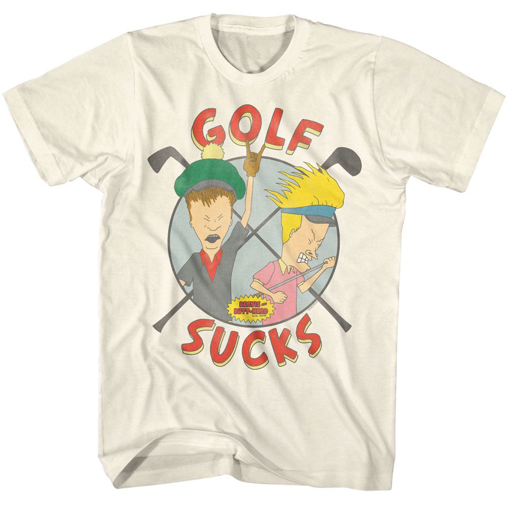 BEAVIS AND BUTT-HEAD Eye-Catching T-Shirt, Golf Sucks