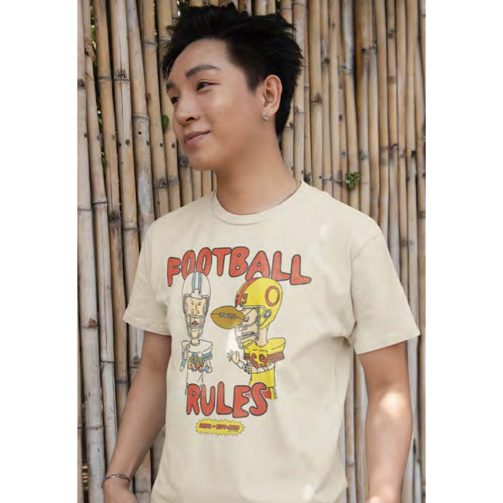 BEAVIS AND BUTT-HEAD Eye-Catching T-Shirt, Footbal Rules