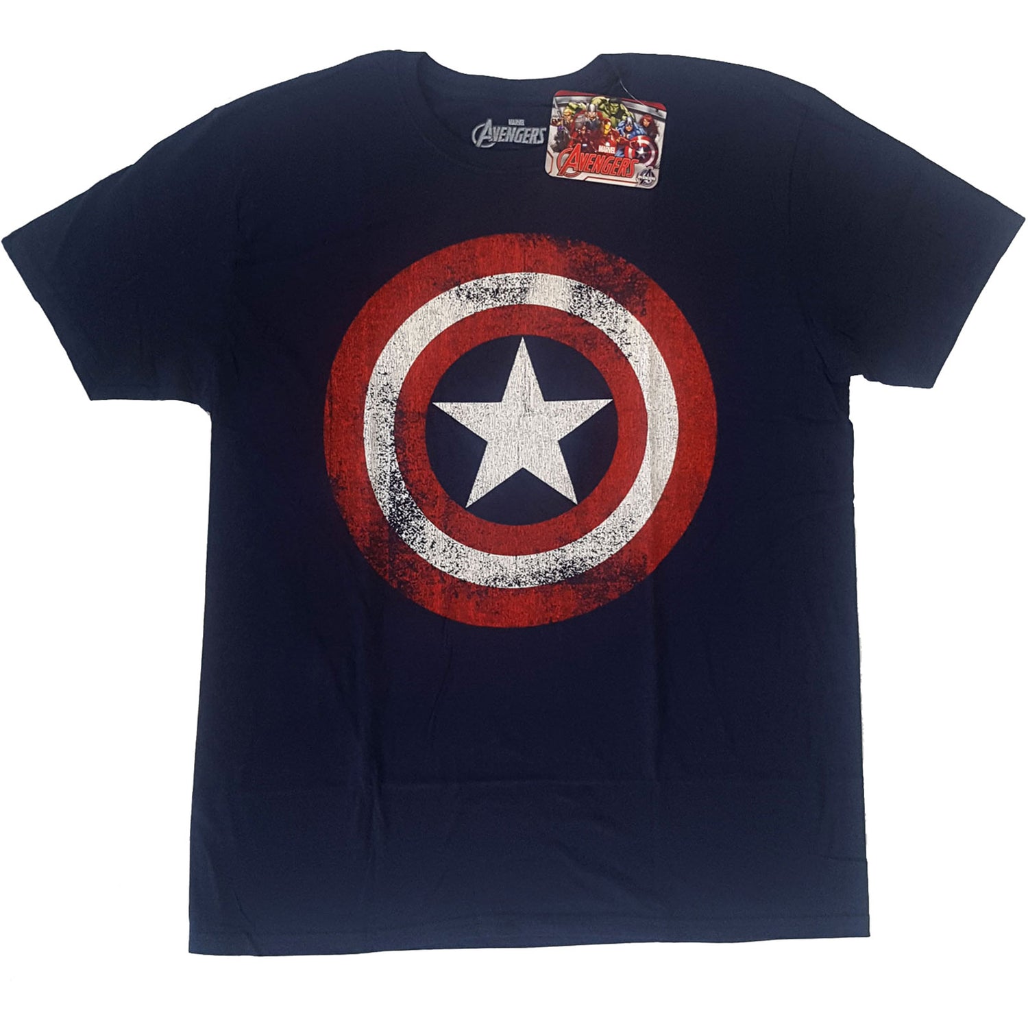 MARVEL COMICS Attractive T-shirt, Captain America Distressed Shield