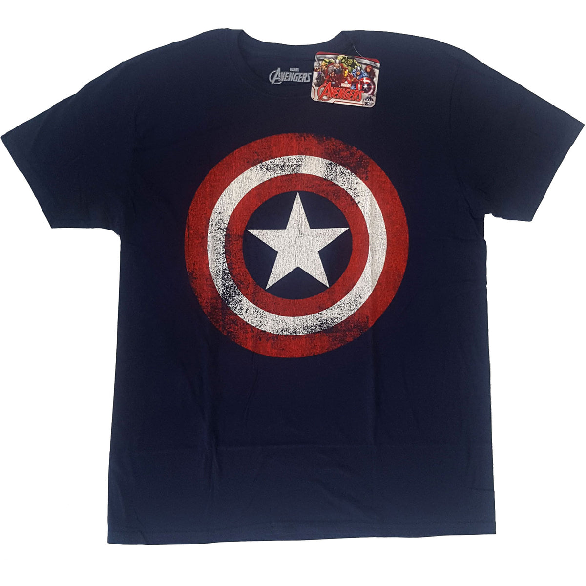 MARVEL COMICS Attractive T-shirt, Captain America Distressed Shield
