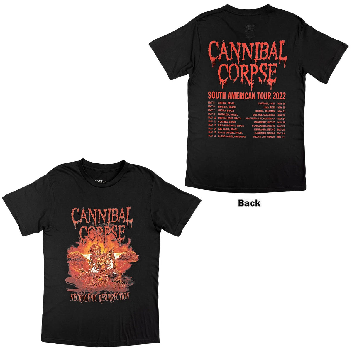 CANNIBAL CORPSE Attractive T-Shirt, Necrogenic Resurrection