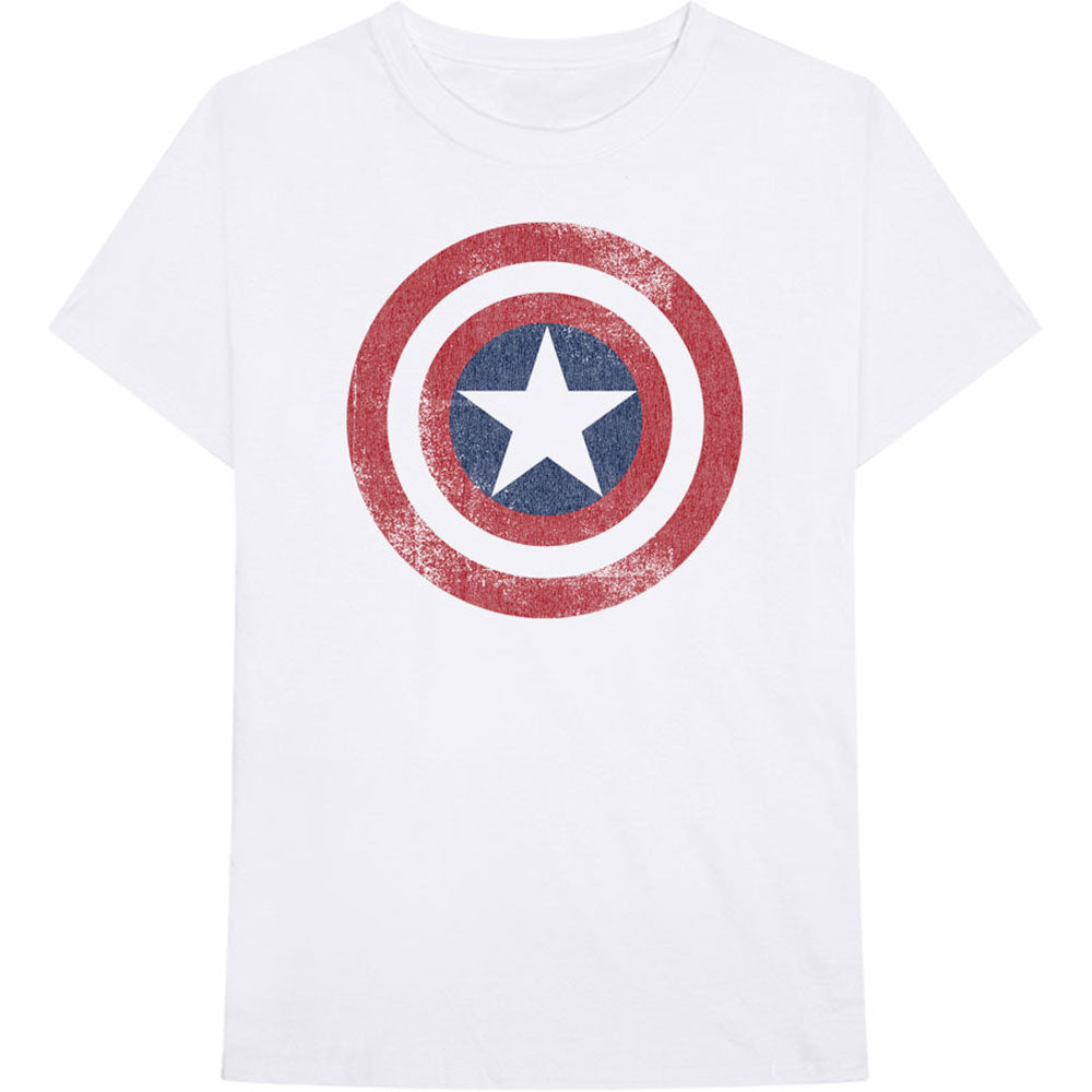 MARVEL COMICS Attractive T-shirt, Captain America Distressed Shield