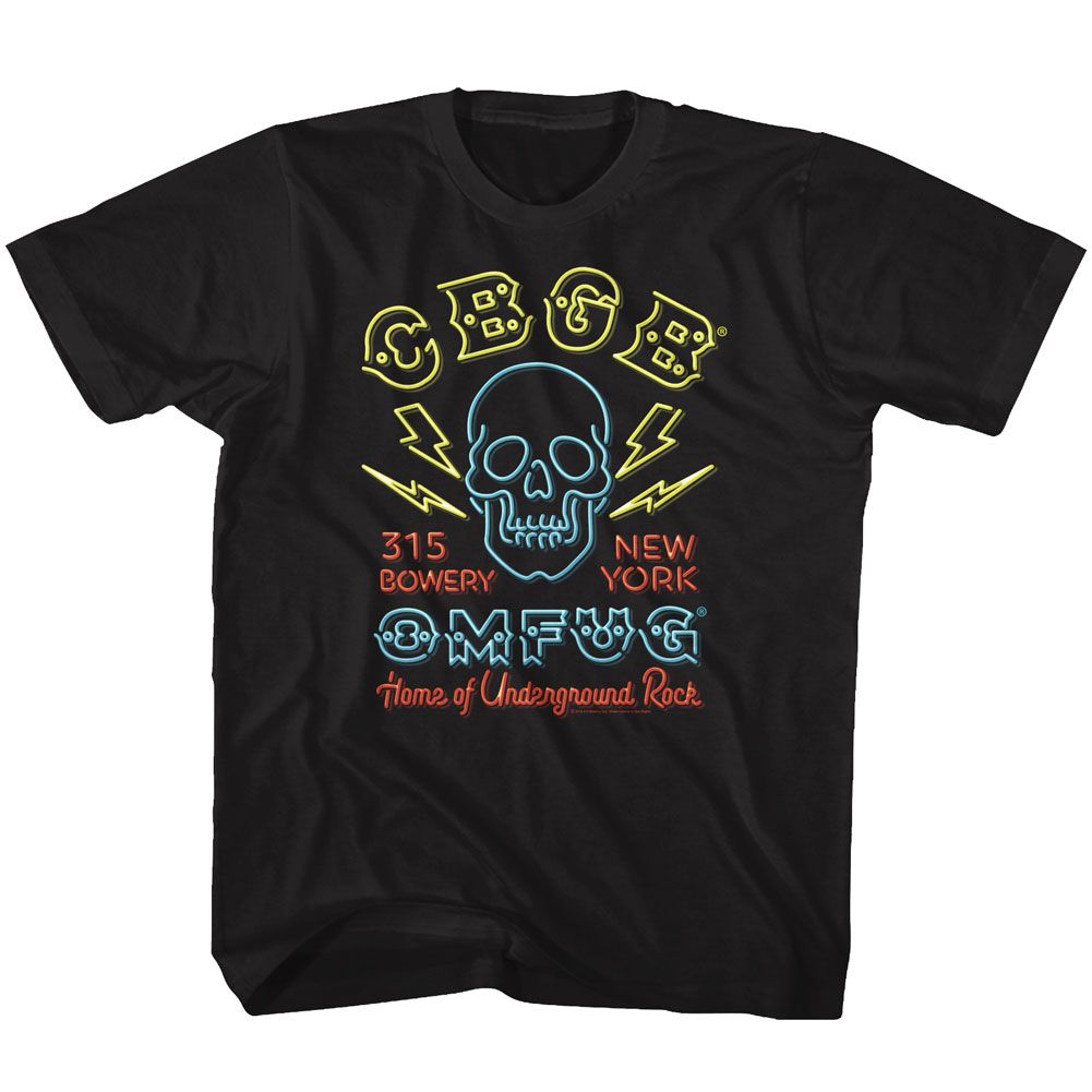 CBGB Eye-Catching T-Shirt, NEON SIGN