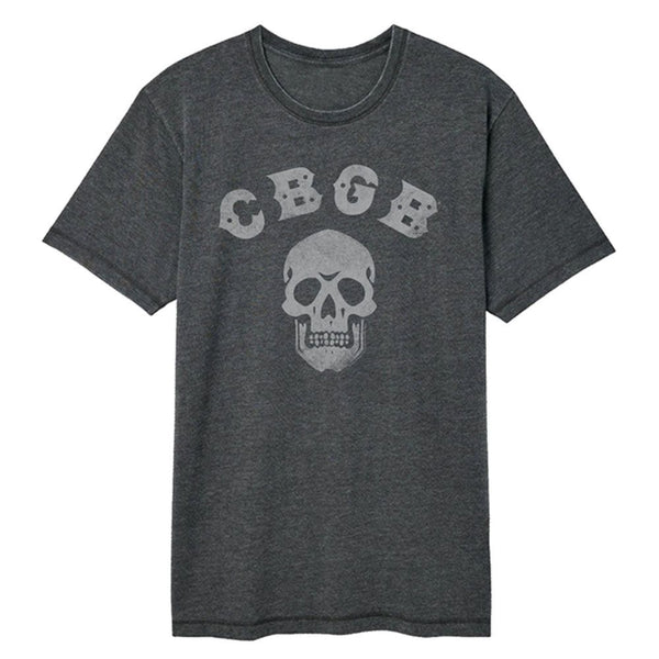 CBGB Vintage Wash T-Shirt, Logo and Skull – Authentic Band Merch