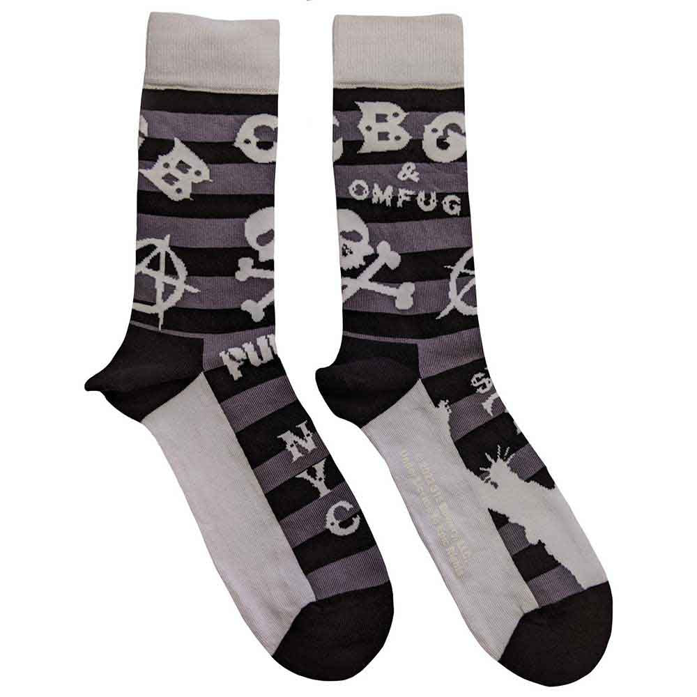 CBGB Unisex Ankle Socks, Logos Striped