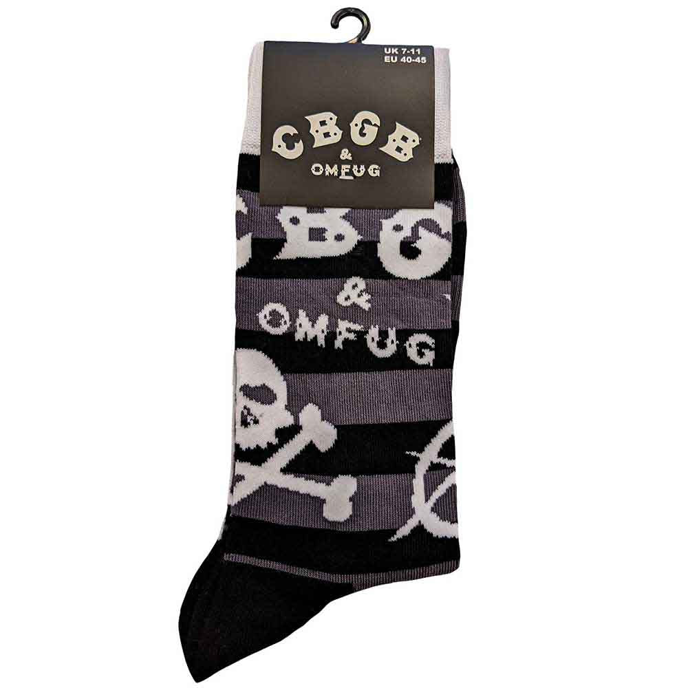 CBGB Unisex Ankle Socks, Logos Striped