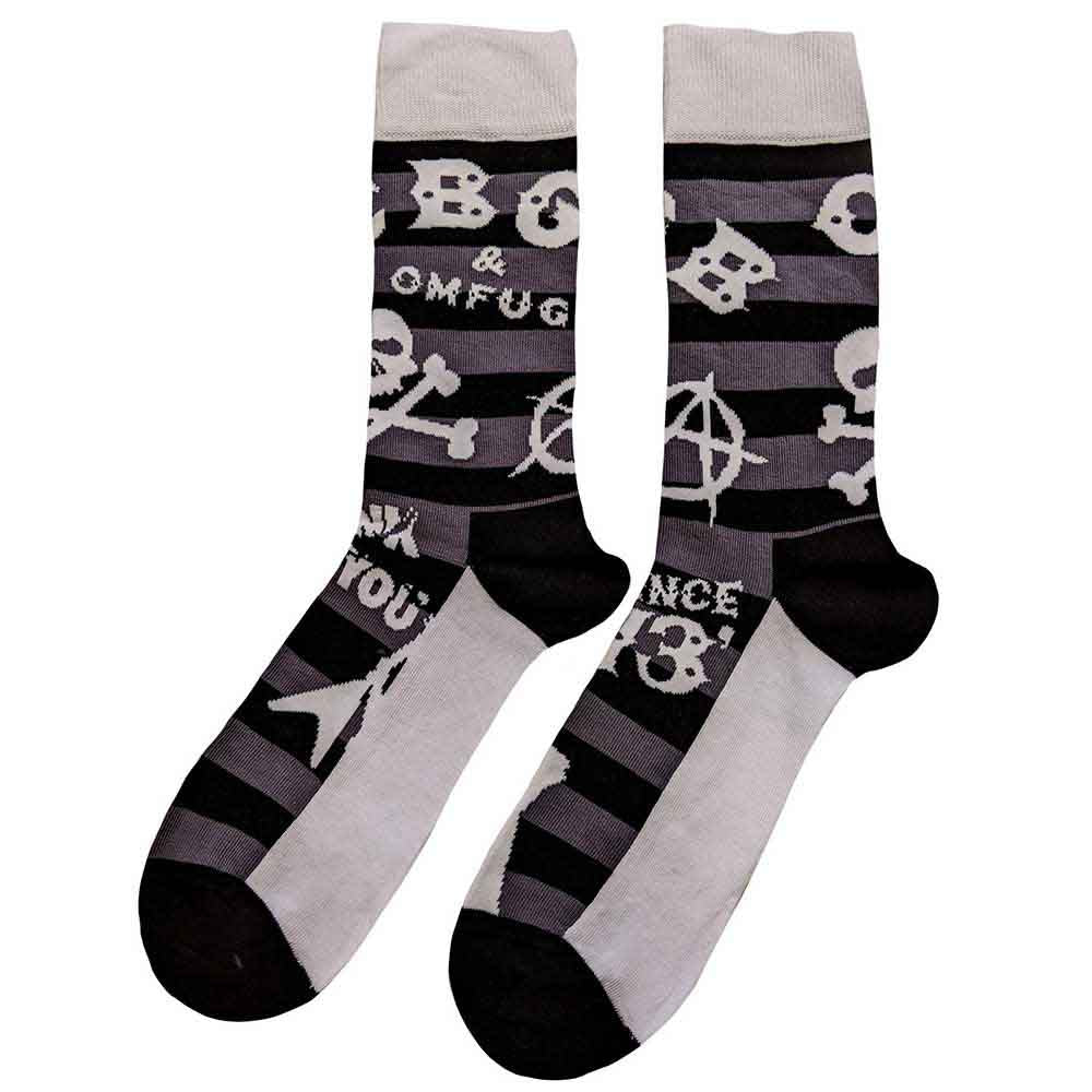 CBGB Unisex Ankle Socks, Logos Striped