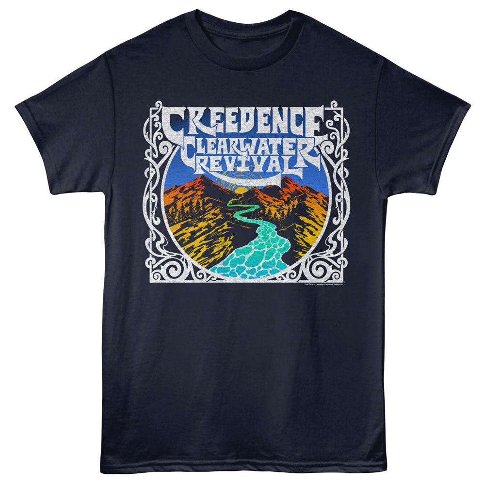 CREEDENCE CLEARWATER REVIVAL Eye-Catching T-Shirt, MOUNTAINS AND RIVER