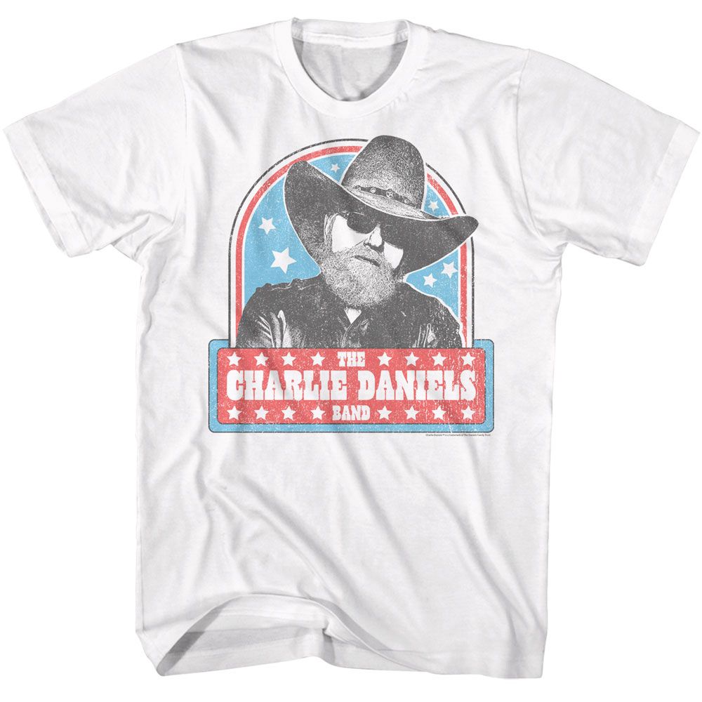 CHARLIE DANIELS BAND Eye-Catching T-Shirt, Vintage Stars