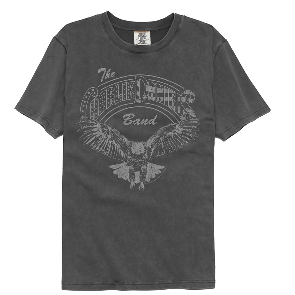 CHARLIE DANIELS BAND Garment Dye T-Shirt, STRIPES EAGLE