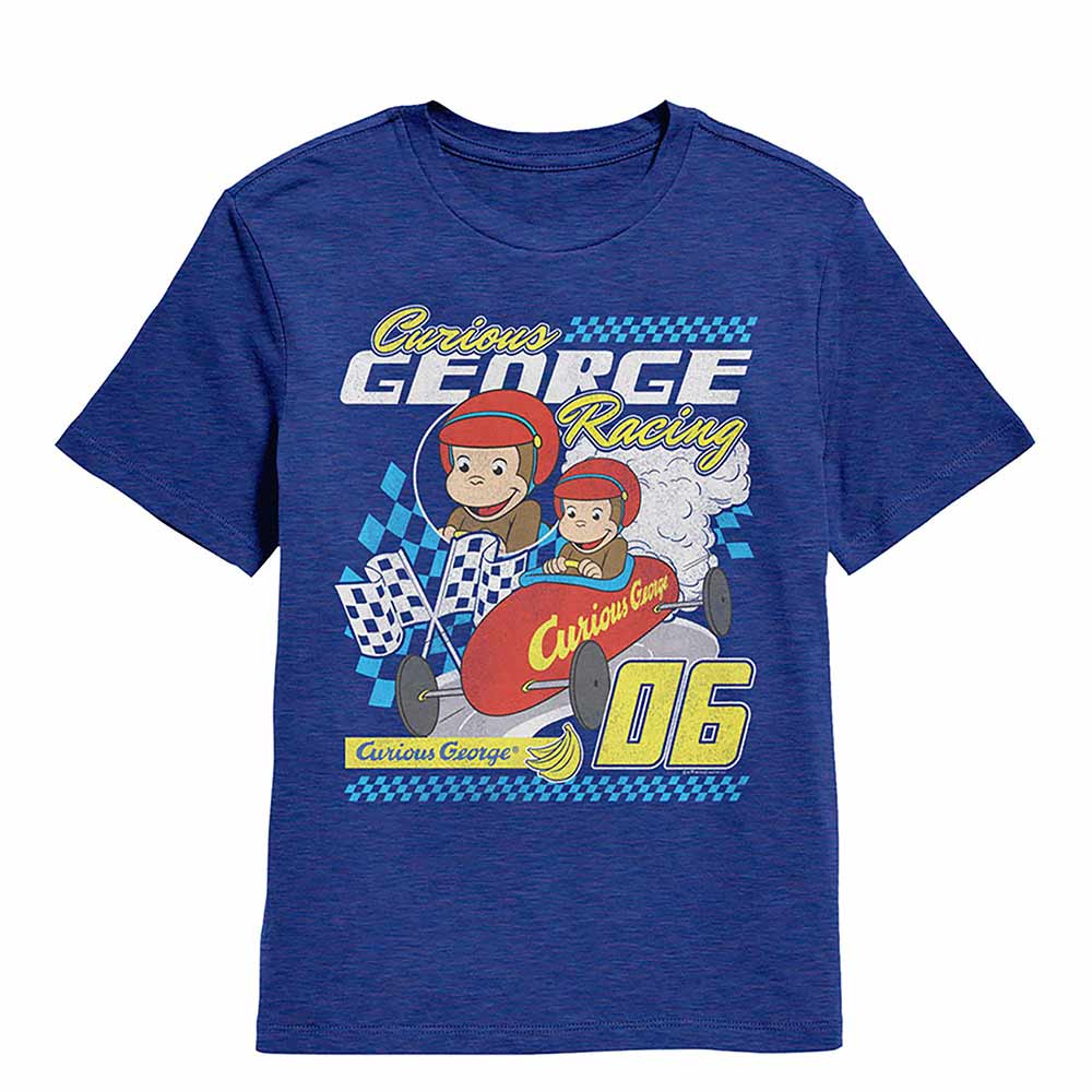 Curious George Racing Kids T-Shirt