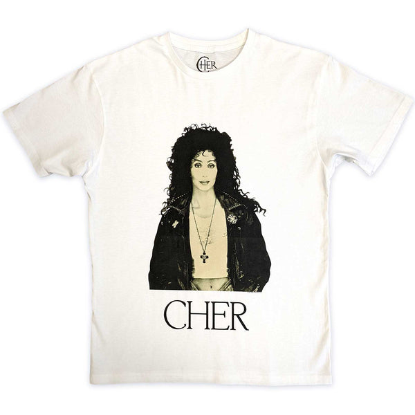 CHER Attractive T-Shirt, Leather Jacket