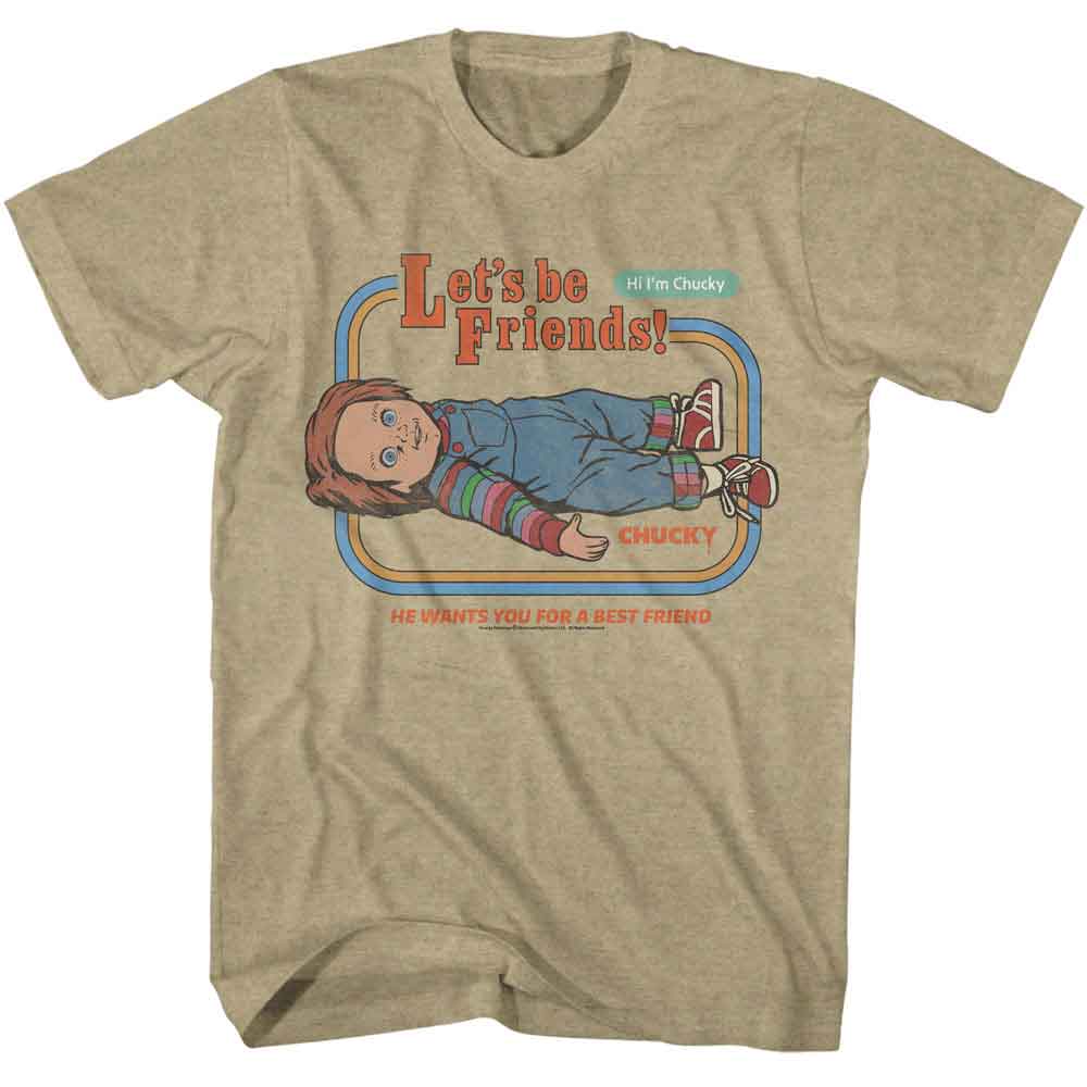 CHUCKY Eye-Catching T-Shirt, LETS BE FRIENDS