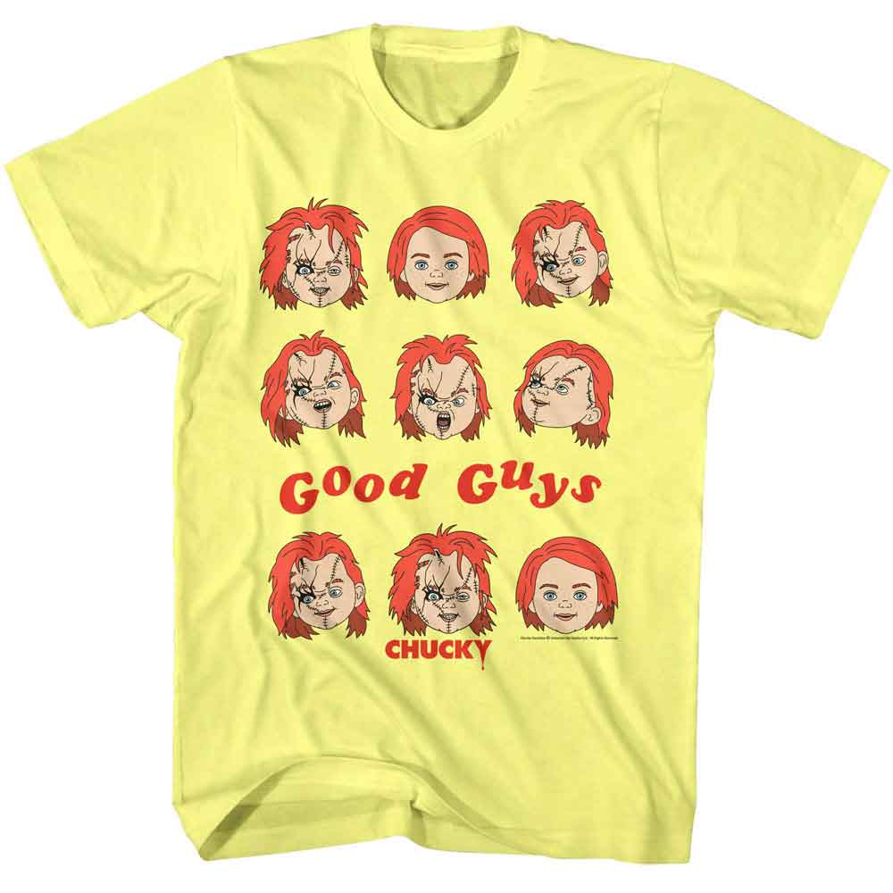 CHUCKY Eye-Catching T-Shirt, GOOD GUYS FACES