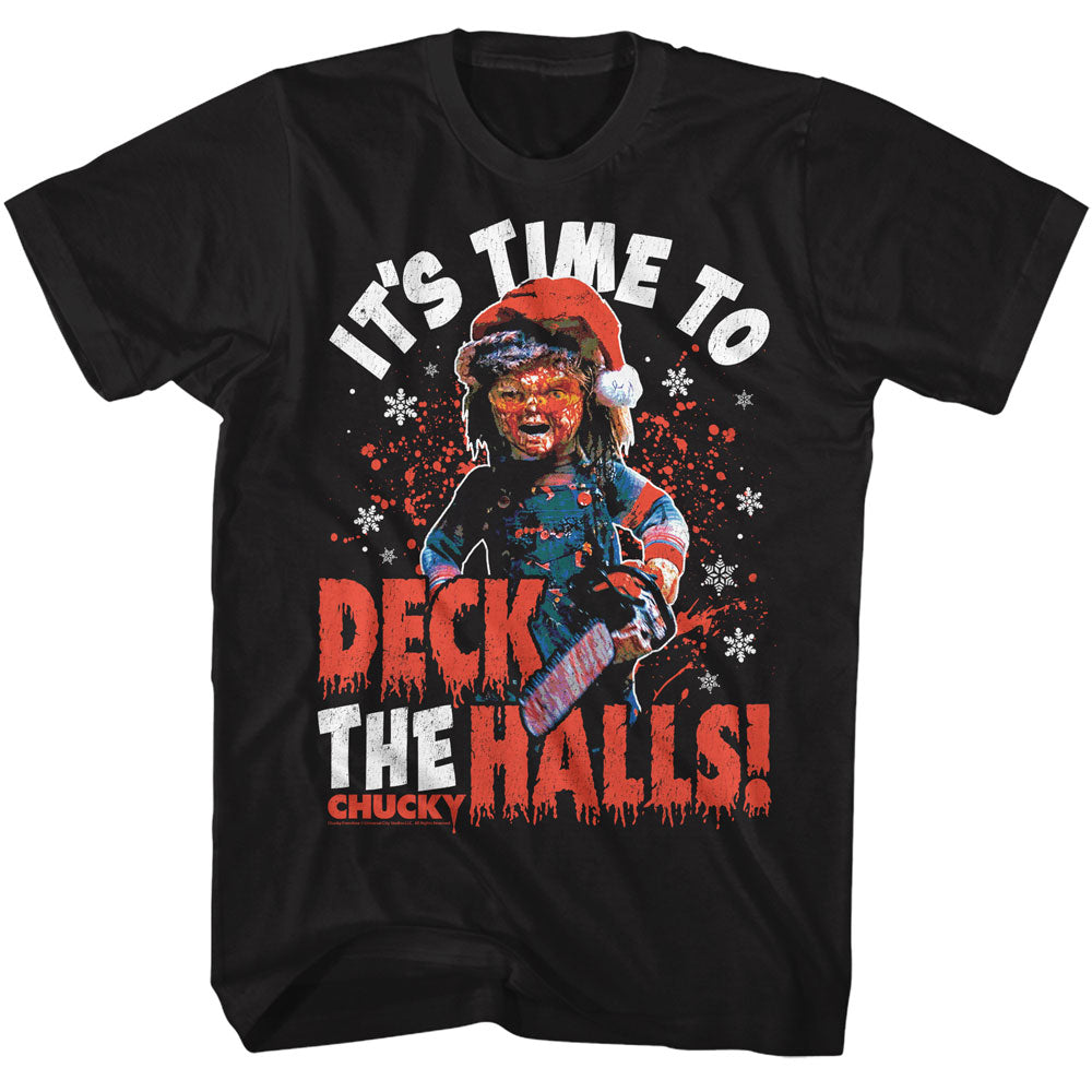 CHUCKY Eye-Catching T-Shirt, DECK THE HALLS