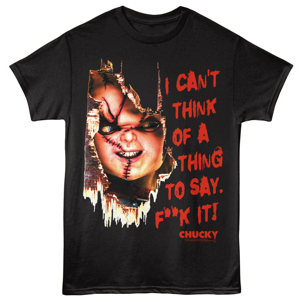 CHUCKY Eye-Catching T-Shirt, CANT THINK