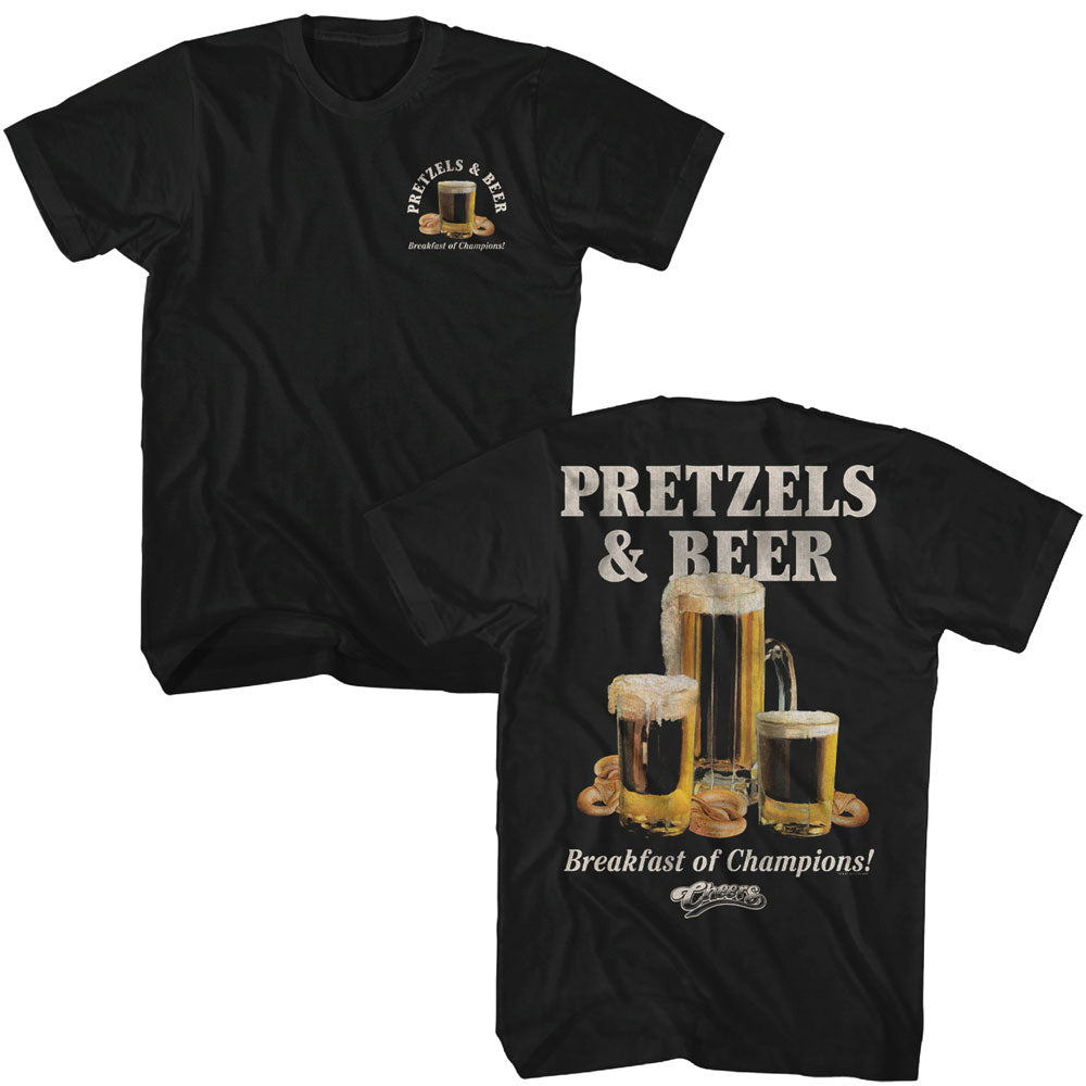 CHEERS Eye-Catching T-Shirt, Pretzels and Beer