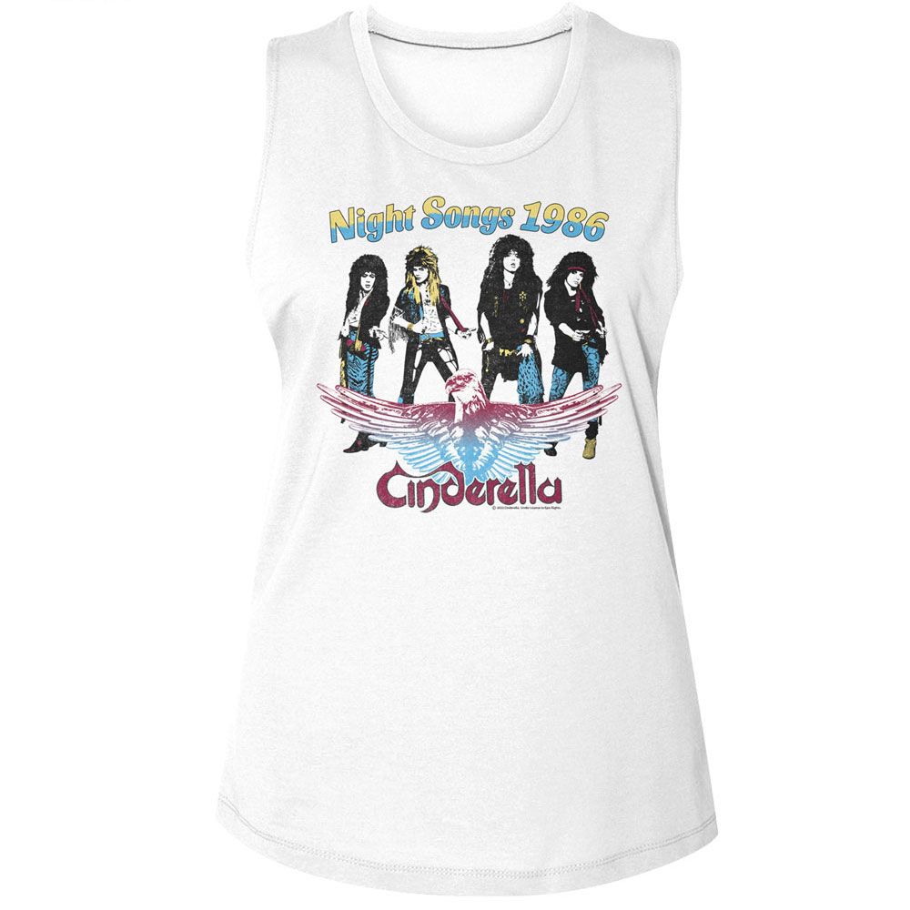 CINDERELLA Eye-Catching Tank Top, NIGHT SONGS 1986