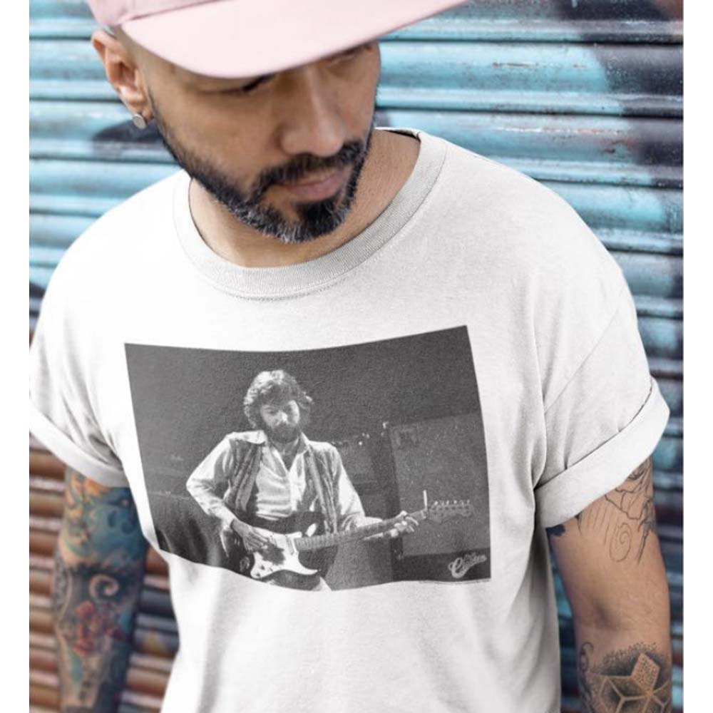 ERIC CLAPTON Eye-Catching T-Shirt, BW Guitar