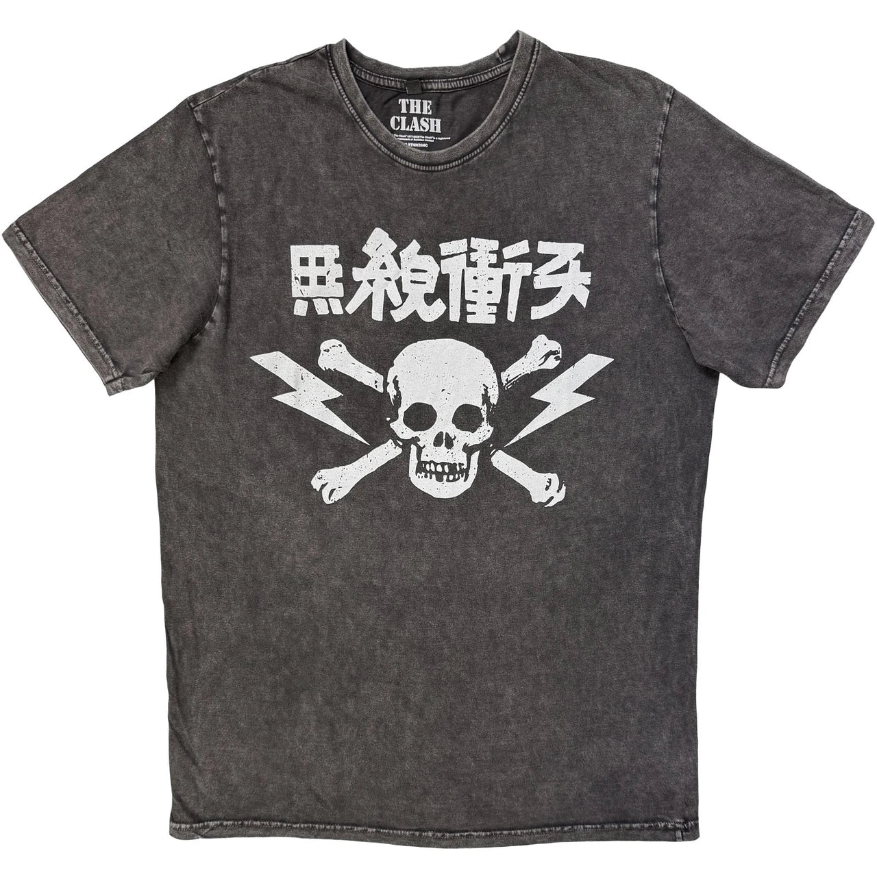THE CLASH Stone Wash T-Shirt, Japan Text