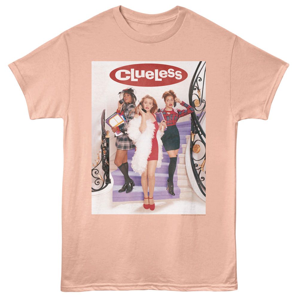 CLUELESS Eye-Catching T-Shirt, STAIRCASE POSTER W LOGO