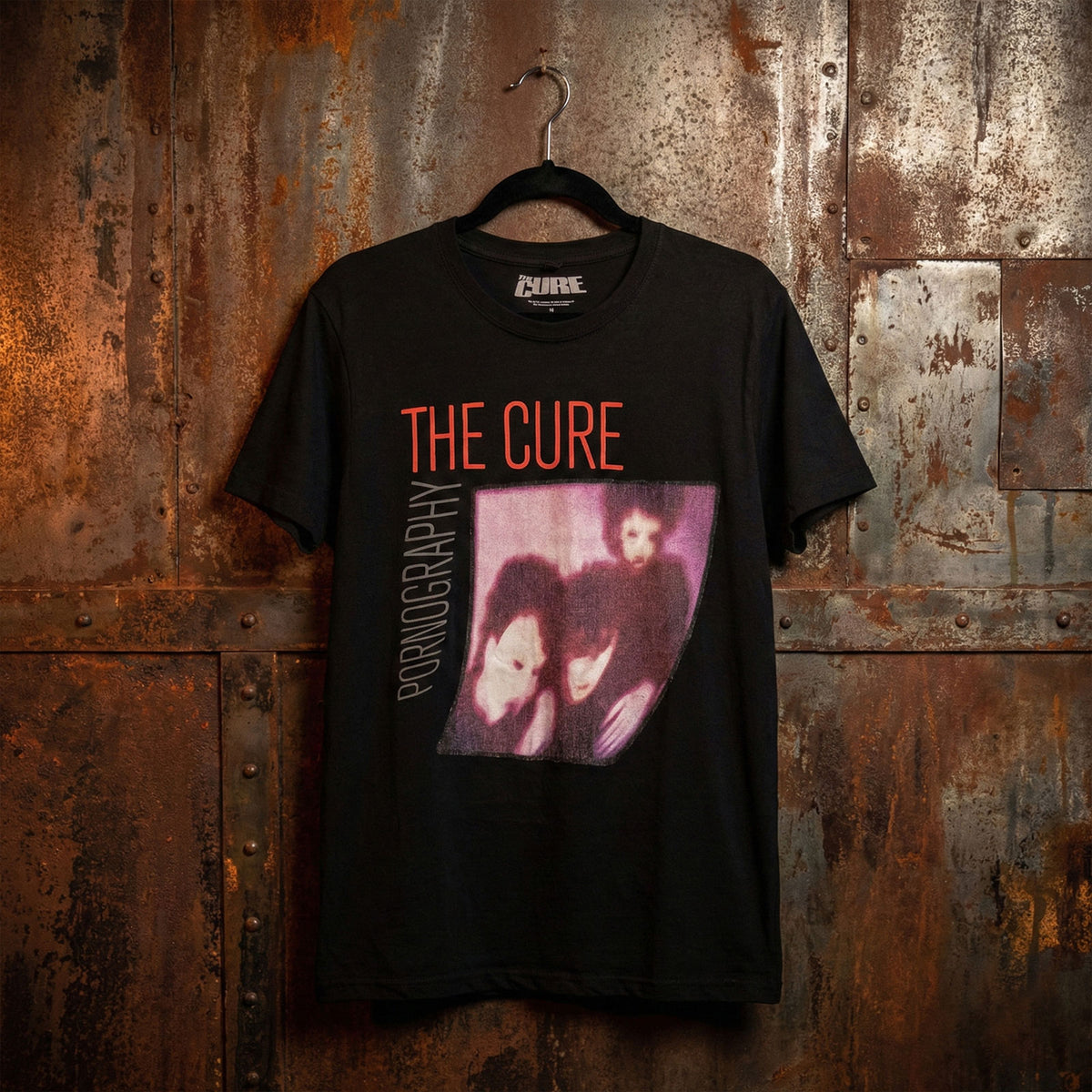 THE CURE Carbon T-Shirt, Pornography Photo Warped