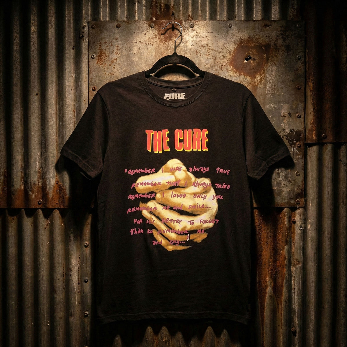 THE CURE Carbon T-Shirt, Praying Hands Treasure Lyric