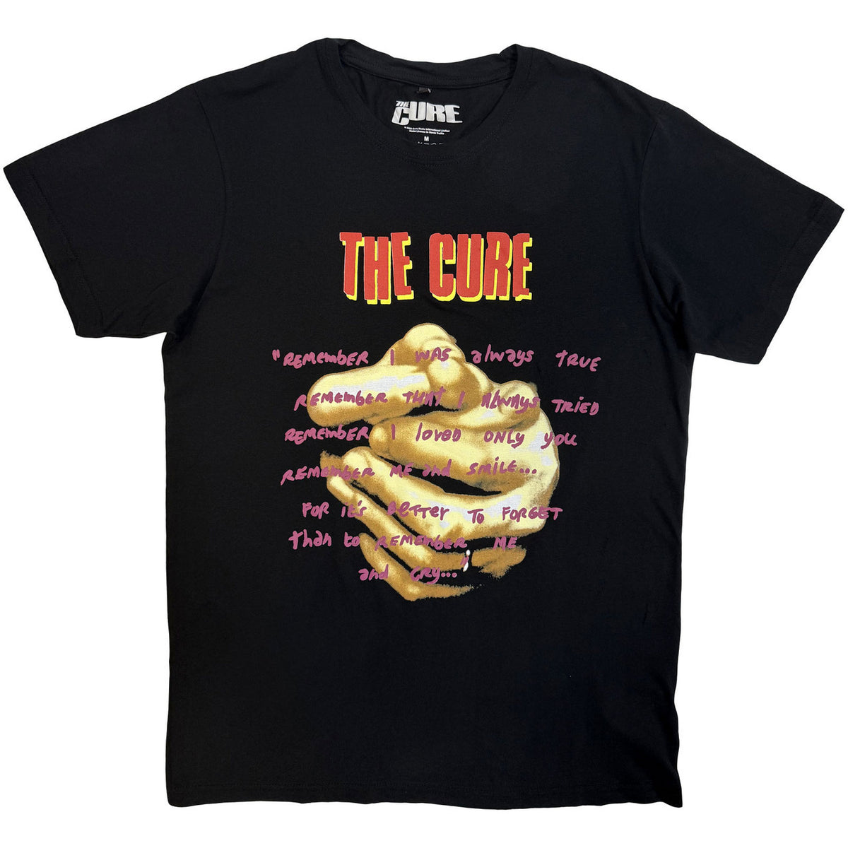 THE CURE Carbon T-Shirt, Praying Hands Treasure Lyric