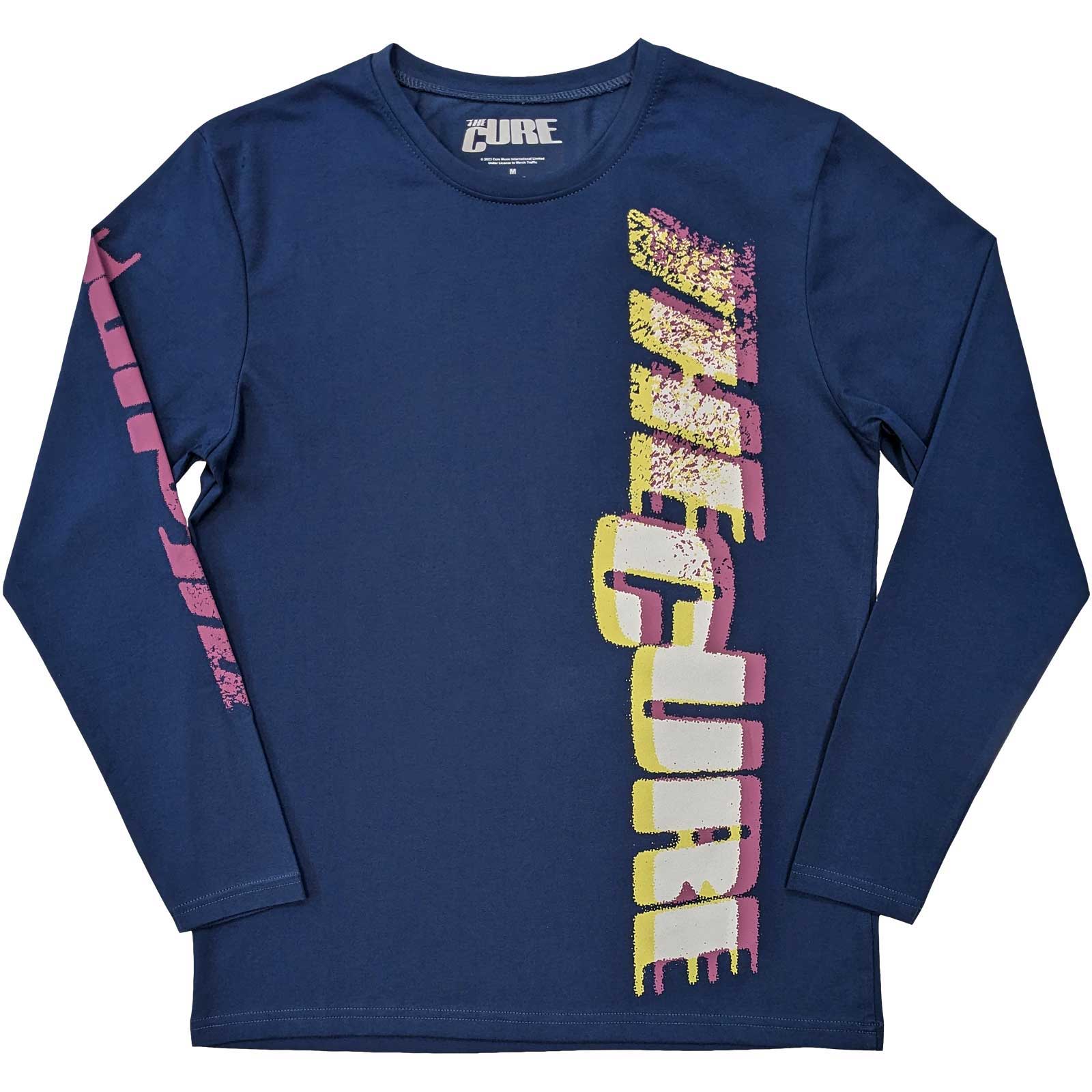 THE CURE Long Sleeve T-Shirt, Glitched Logo