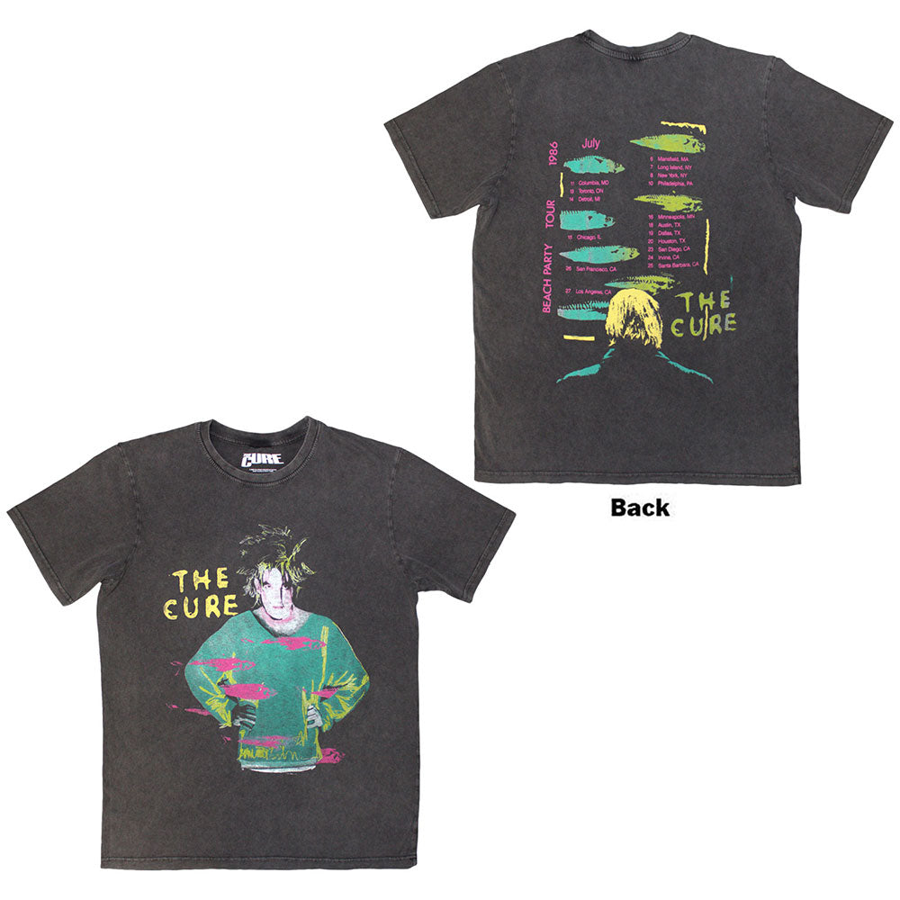THE CURE Stone Wash T-Shirt, Beach Party Tour &