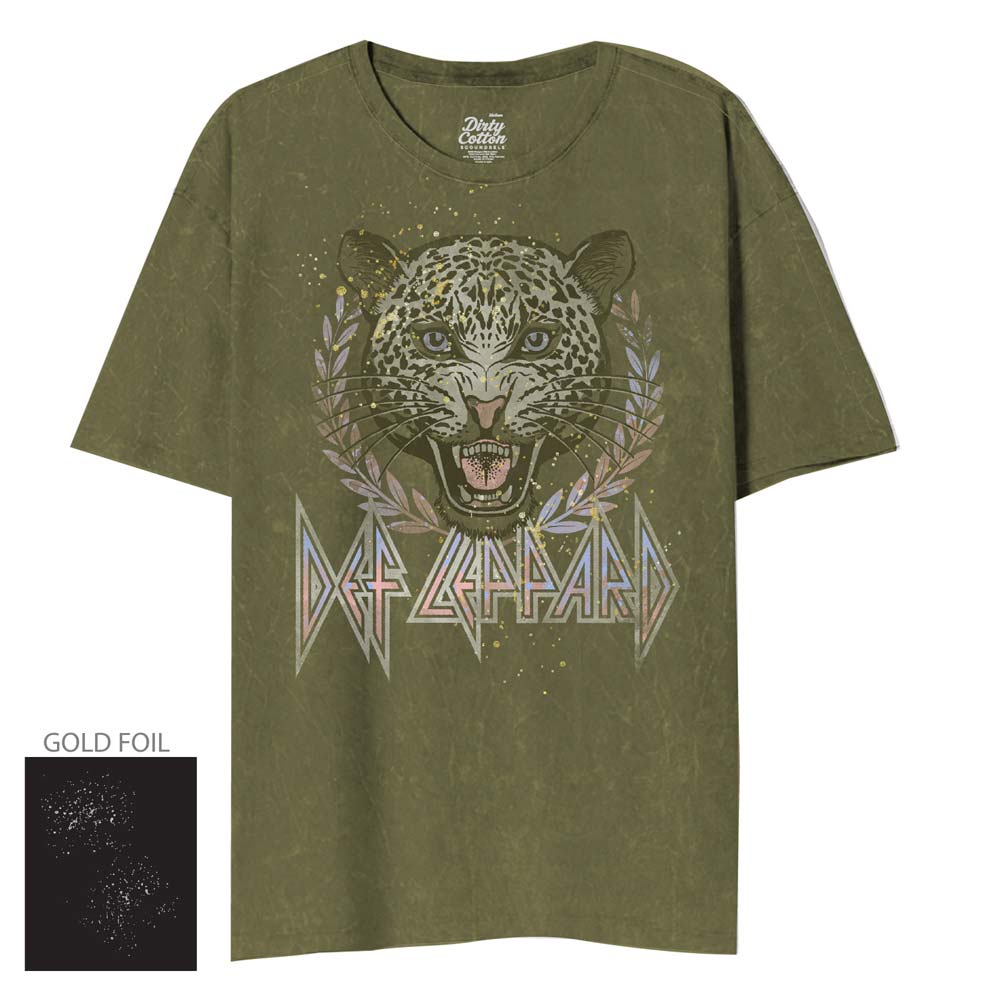 DEF LEPPARD Mineral Wash T-Shirt, Hood