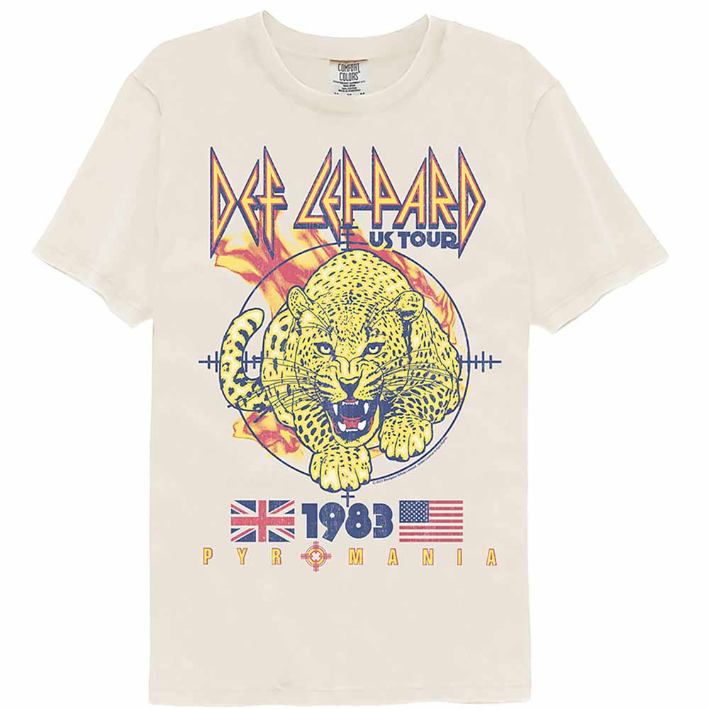 Def Leppard Pyromania Leopard Garment Dye T-Shirt