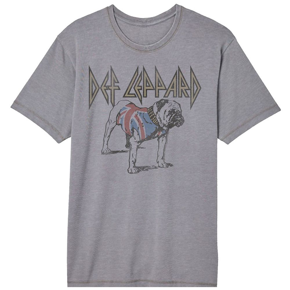 DEF LEPPARD Vintage Wash T-Shirt, Buldog