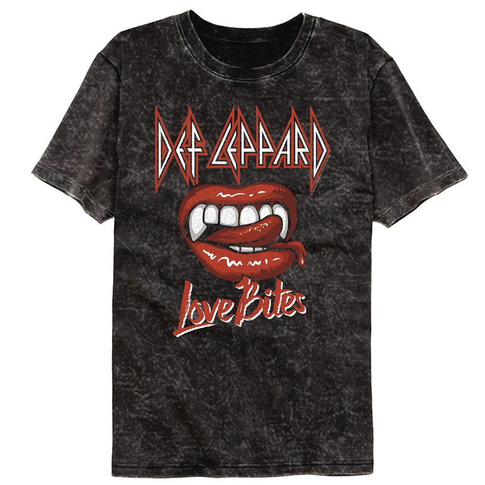 DEF LEPPARD Mineral Wash T-Shirt, Love is Bitting