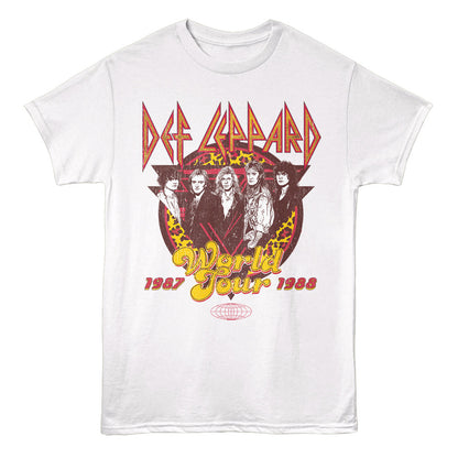 DEF LEPPARD Eye-Catching T-Shirt, WORLD TOUR 87 88